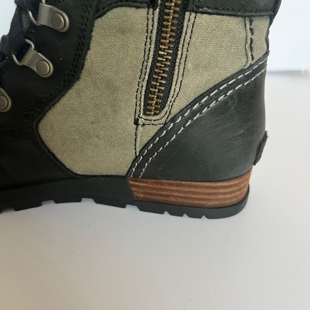 Sorel Major Carly Combat Lace Up Canvas Boots Size 7 - Picture 8 of 12